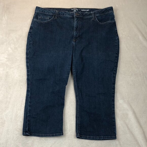 Riders By Lee Women's Capri Jeans 40x20 Measured Midrise Casual Relaxed - Picture 16 of 16